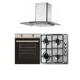 Pachet HAUSBERG , Cuptor electric Incorporabil HB-8051, Clasa A, 76L, 2000W, Negru/Inox Plita Incorp